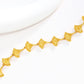 Vergoldetes Ginkgo-Blatt-Armband – Eleganz in Schlichtheit