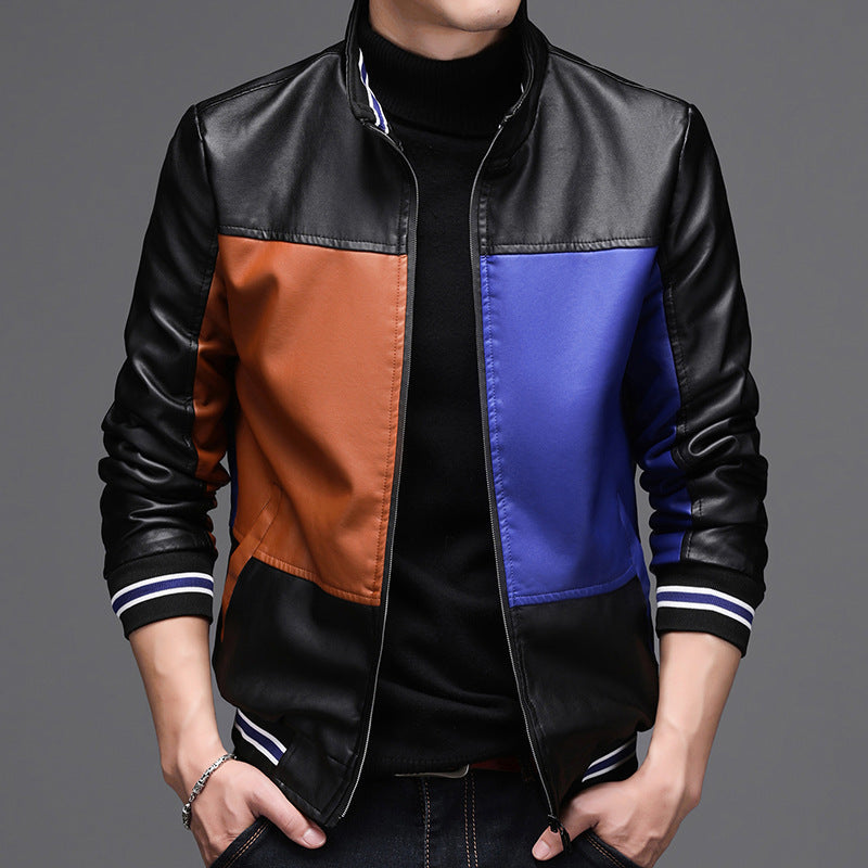 Leather jacket for men, casual style