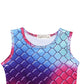 Meerjungfrau-Farben Tank-Top Kleid
