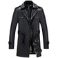 Men's Leather Jacket, Mid-Length Sheepskin Suit