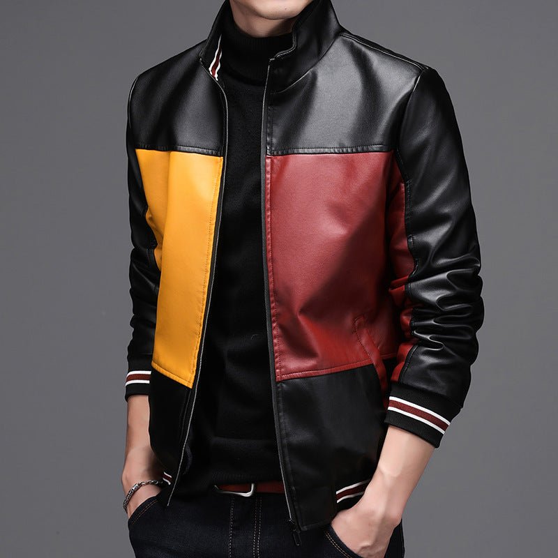 Leather jacket for men, casual style
