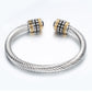 Zweifarbiger Vintage Gold Bangle-Armband