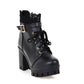 Elegant lace-up ankle boots with square heel – stylish and comfortable for women