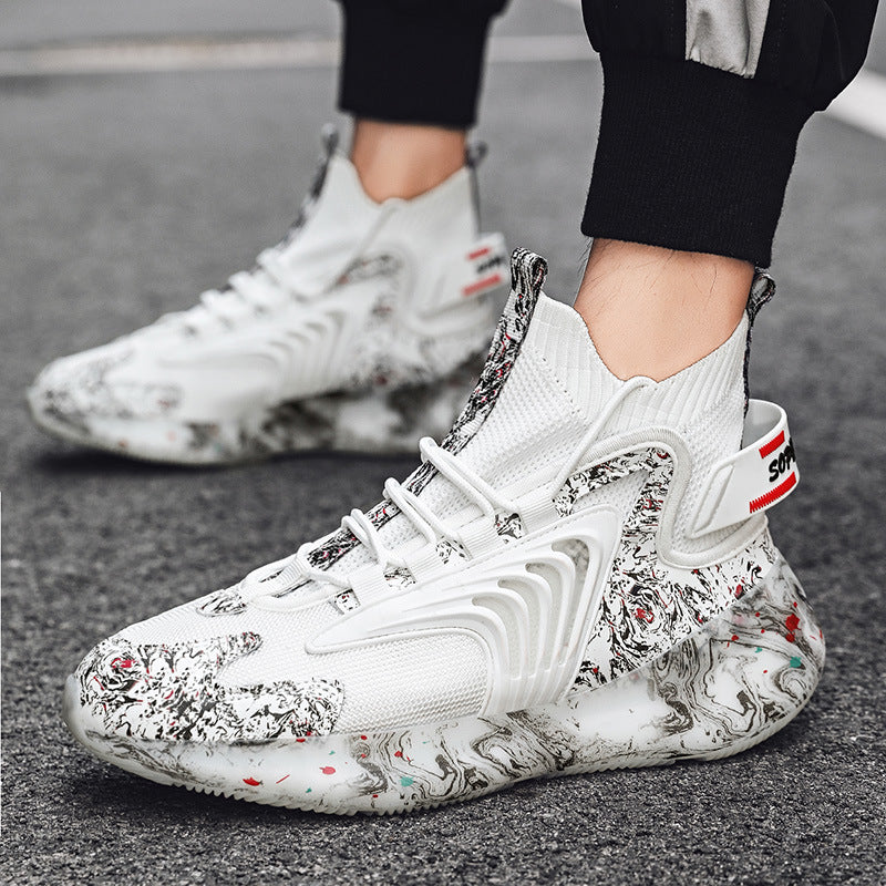 Zapatos de plataforma altos de palomitas de maíz deportivos informales de moda de gran tamaño: zapatos casuales elegantes y funcionales