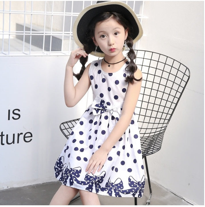 dot pattern bow dress