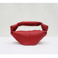 Modische Damen-Dumpling-Handtasche – Bunte Wolkenform aus weichem Leder