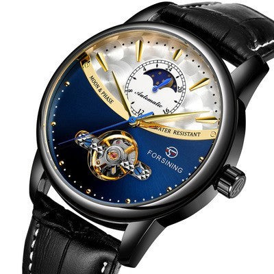 Luxurious automatic watch with world time and tourbillon function 