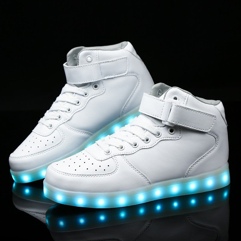 USB wiederaufladbare Herren- und Damenschuhe, High-Top leuchtende Schuhe