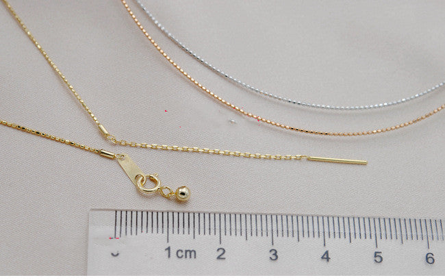 Kettenverlängerungskette 18K Gold Halskette Sleeve Kettenhalter DIY Zubehör