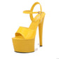 Sexy High-Heel-Plateausandalen – Elegante Lackleder-Schuhe für Damen mit Peep-Toe-Design