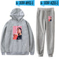 Peripherer 2D-bedruckter Kapuzenpullover und Leggings-Anzug