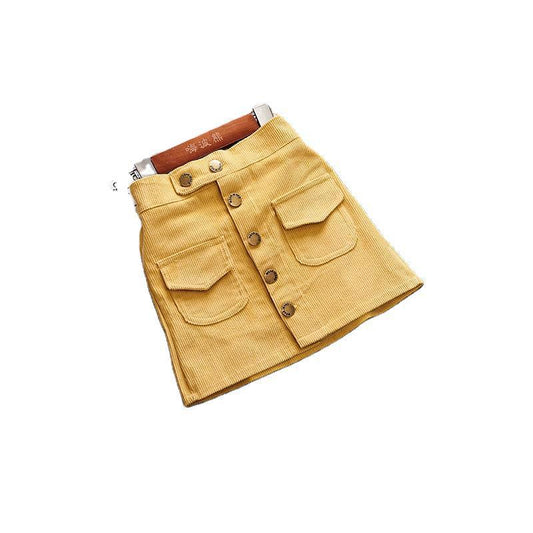Girls Corduroy Skirt for Spring – Korean Design