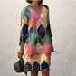 Boho dress with gold accents and pattern