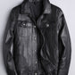 Top Layer Cowhide Leather Single-Breasted Men's Lapel Jacket Leather Jacket