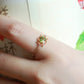 9K Gold Adjustable Chain Ring with Natural Peridot – Elegance in Green