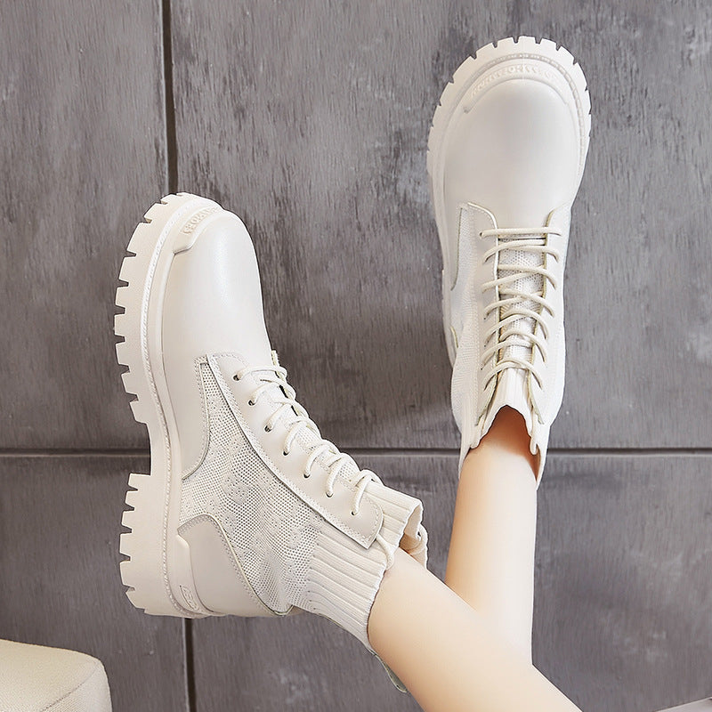 British High-Top Martin Boots – Korean Style for Women