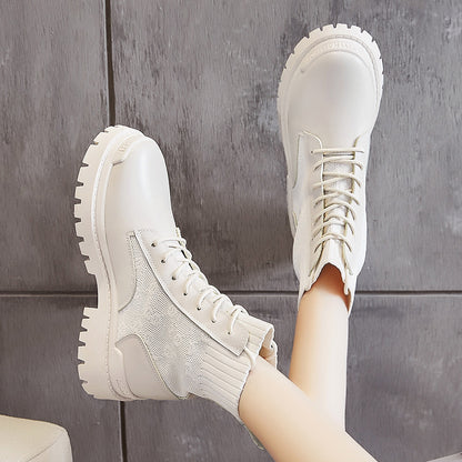 British High-Top Martin Boots – Korean Style for Women