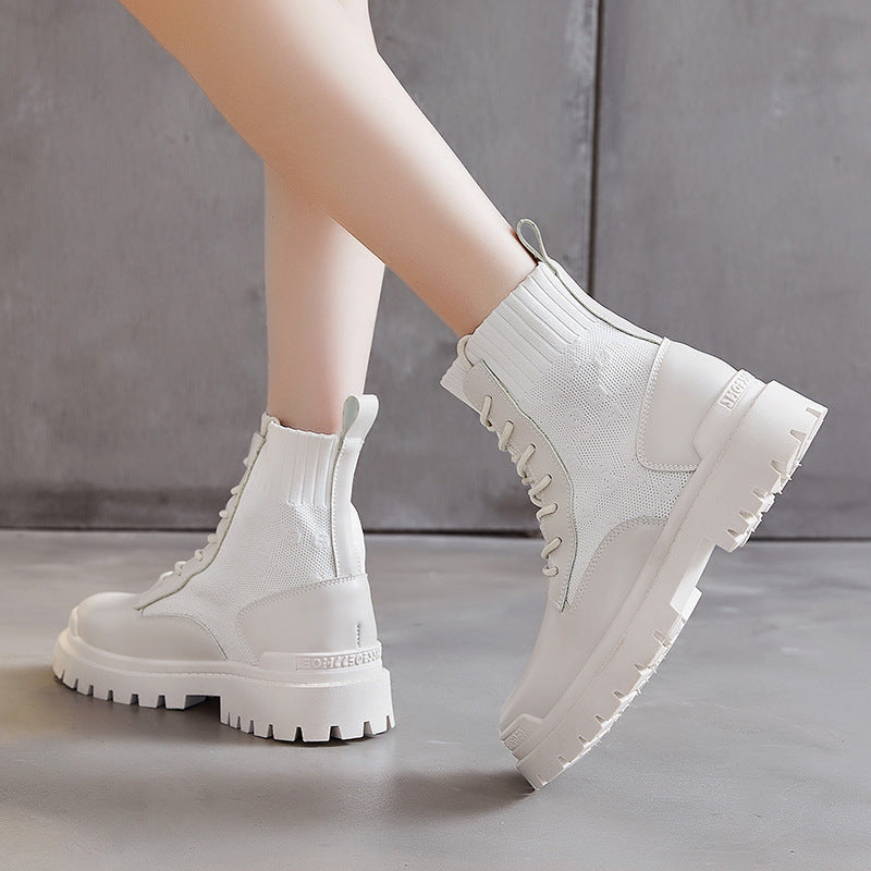 British High-Top Martin Boots – Korean Style for Women