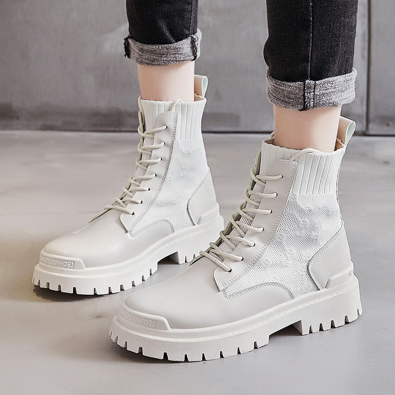 British High-Top Martin Boots – Korean Style for Women