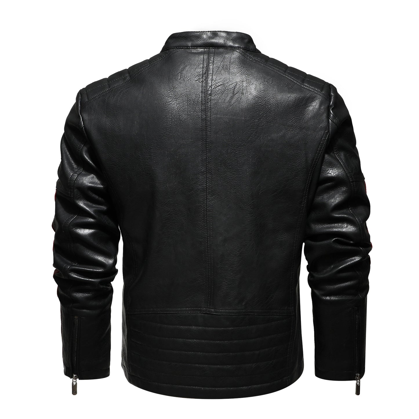 Men's Leather Clothing Tide Motorcycle Leather Jacket Washed Plus Cotton Leather Jacket