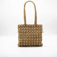 Elegante Damen-Woven-Handtasche mit Perlen-Detail – Stilvolles Design für jeden Anlass