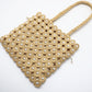 Elegante Damen-Woven-Handtasche mit Perlen-Detail – Stilvolles Design für jeden Anlass