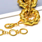 Modische Goldene Twist-Halskette – Eleganz im europäischen und amerikanischen Stil