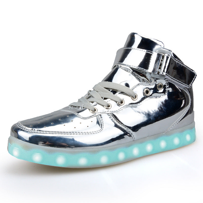 USB wiederaufladbare Herren- und Damenschuhe, High-Top leuchtende Schuhe