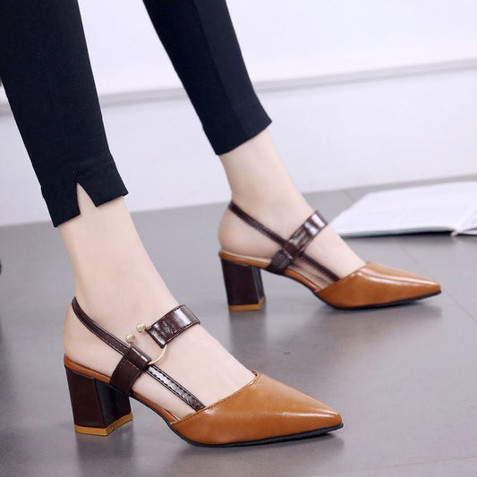 Elegant summer sandals with block heels – stylish high heels for women