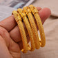 Armband Äthiopisches Goldfarbiges Bangle-Set