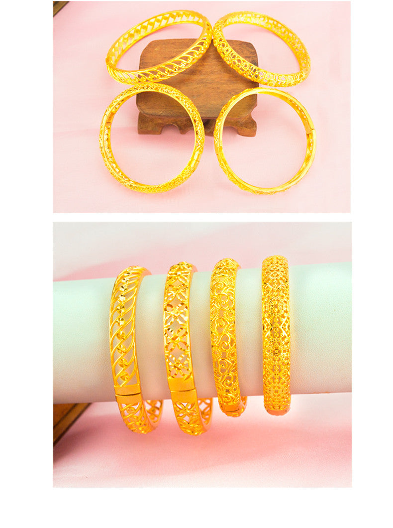Pulsera infantil vietnamita bañada en oro y arena - elegancia para los más pequeños
