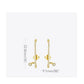 18K Goldplattierte Messing Ohrstecker im Europäischen und Amerikanischen Design mit Geometrischer Anordnung von Kleinen Diamanten