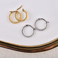 Pendientes de botón Bag British Niche en plata simple