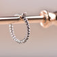 Pendientes de botón Bag British Niche en plata simple