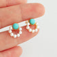 Aretes turquesas aretes circulares con cuentas