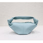 Modische Damen-Dumpling-Handtasche – Bunte Wolkenform aus weichem Leder