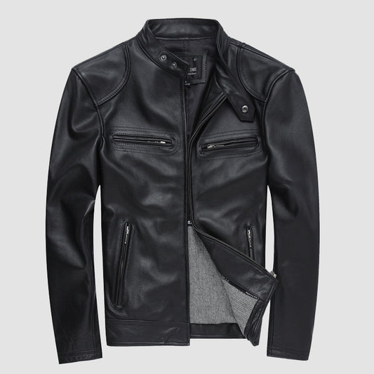 Casual leather jacket