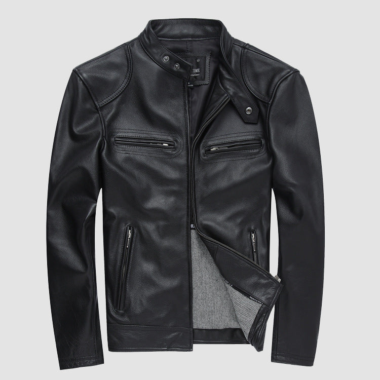 Casual leather jacket