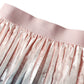 Gradient Gold Velvet Plissee-Rock