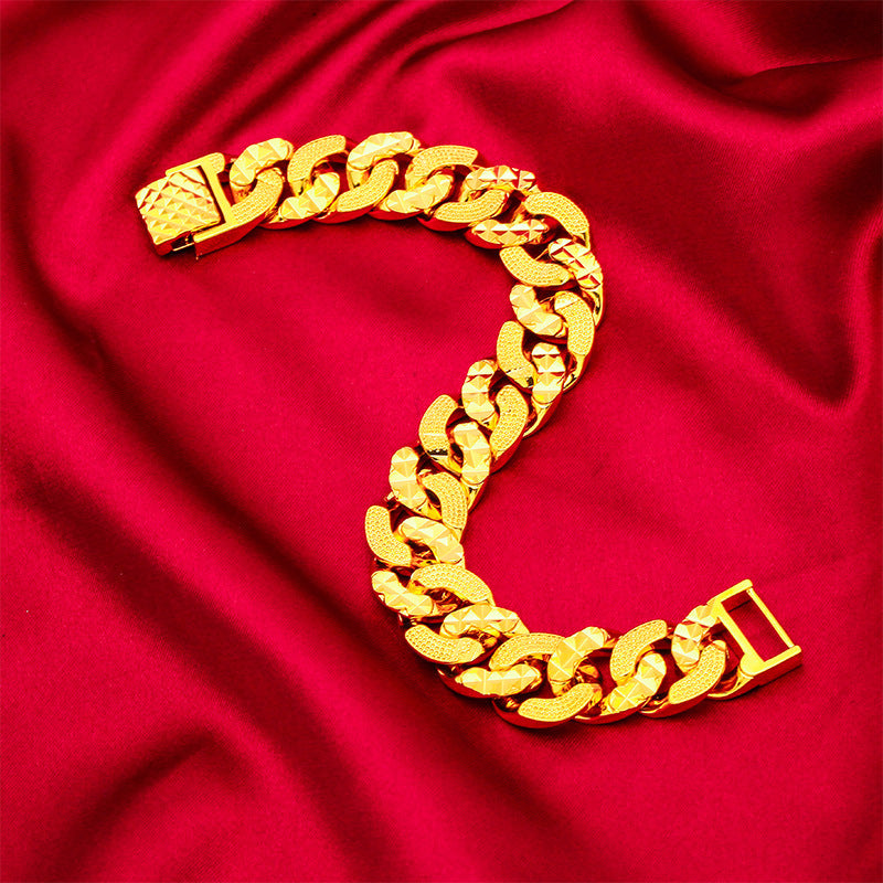 Placer Gold Bracelet for Men – Imitation Gold Plated