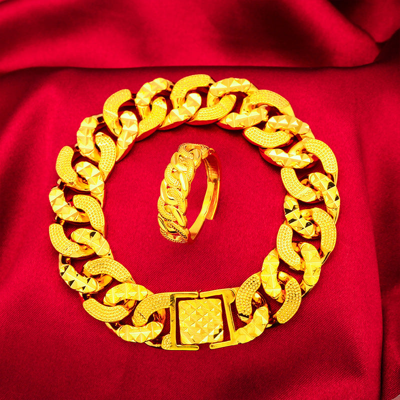 Placer Gold Bracelet for Men – Imitation Gold Plated