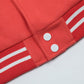 Baseballjacke für Herren mit Cartoon-Stickerei, Kontrastfarben und dicker Steppung