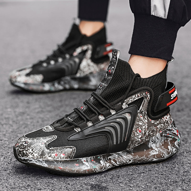 Zapatos de plataforma altos de palomitas de maíz deportivos informales de moda de gran tamaño: zapatos casuales elegantes y funcionales