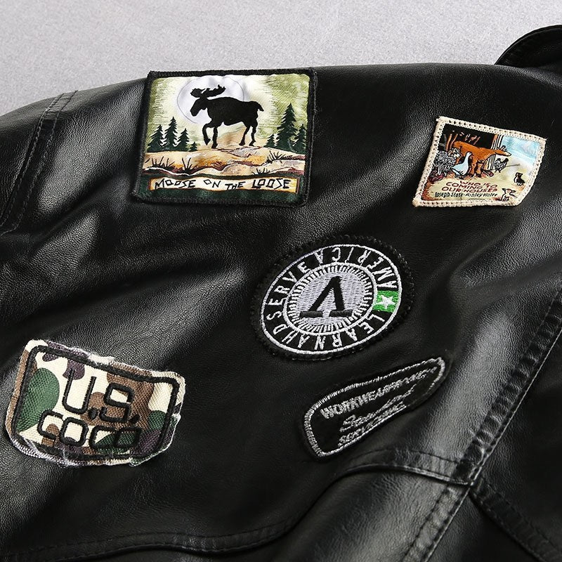 Chaqueta motera estilo callejero europeo-americano: diseño informal para hombre