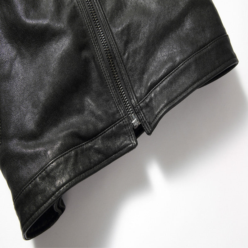 Leather leather jacket for men, short leather jacket
