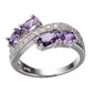 10KT White Gold Ring with 4 Diamonds – Vintage Elegance for Women