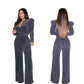 Lässiger Jumpsuit aus dehnbarem Nylon-Goldseide-Material – Eleganz trifft Komfort