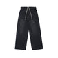 Bequeme Lazy Air Layer Loose Drape Strick-Sweatpants mit geradem Schnitt