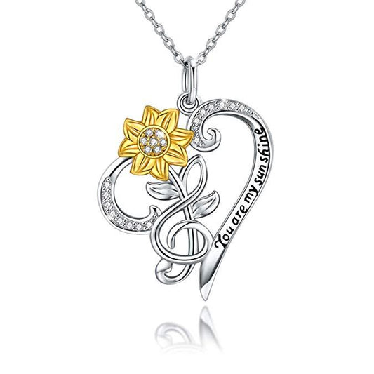 Sunflower Necklace made of S925 Sterling Silver