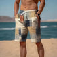 Neue Sommer-Atmungsaktive Hawaiianisch Bedruckte Karierten Herren-Shorts